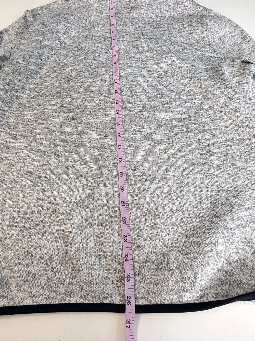 Nautica Men's Gray Heathered Quarter-Zip Sweater Fleece Pullover